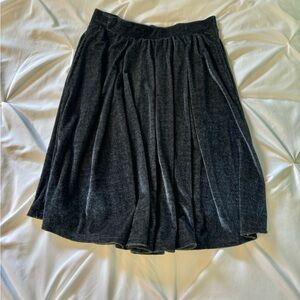 Lula Roe pleated velvet midi skirt